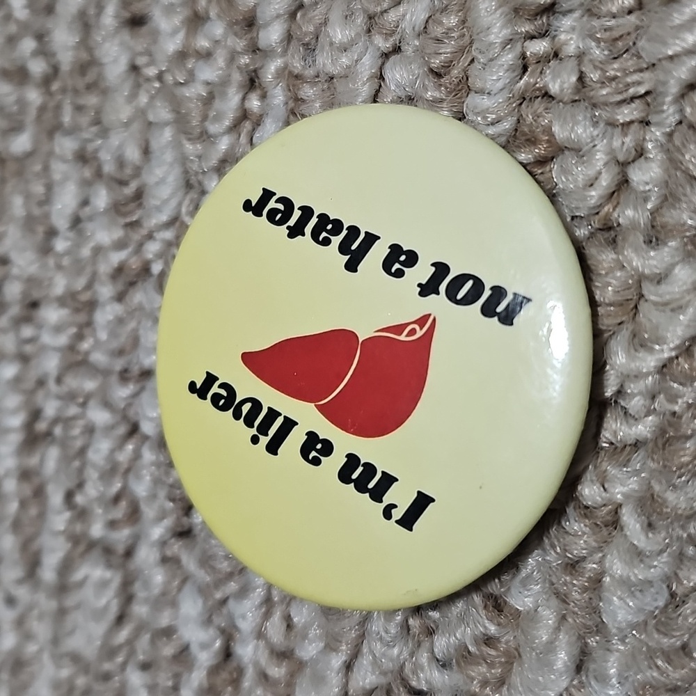 I'm A Liver Not A Hater Pin Nursing